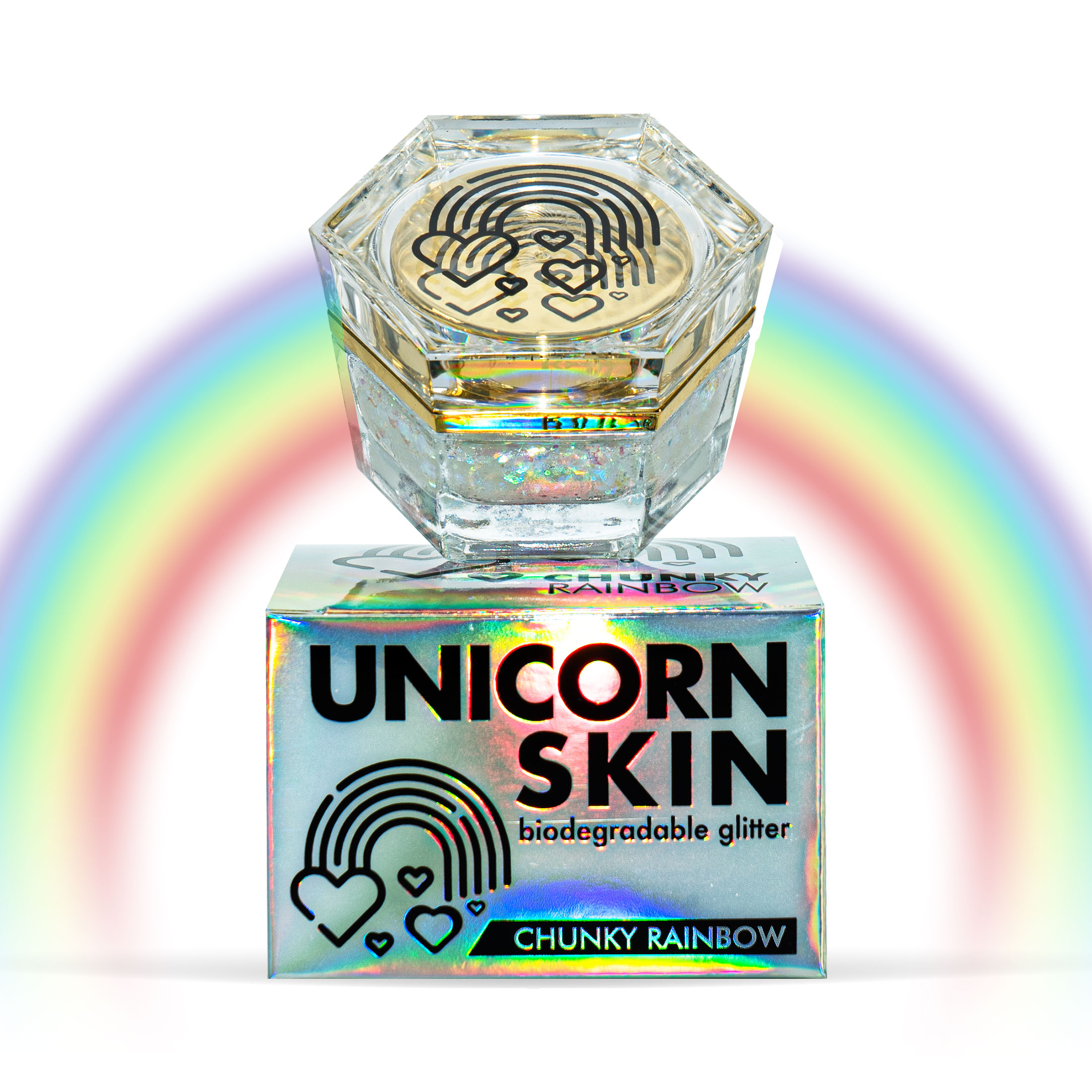 Biodegradable Glitter Rainbow Chunky Unicorn Eco 